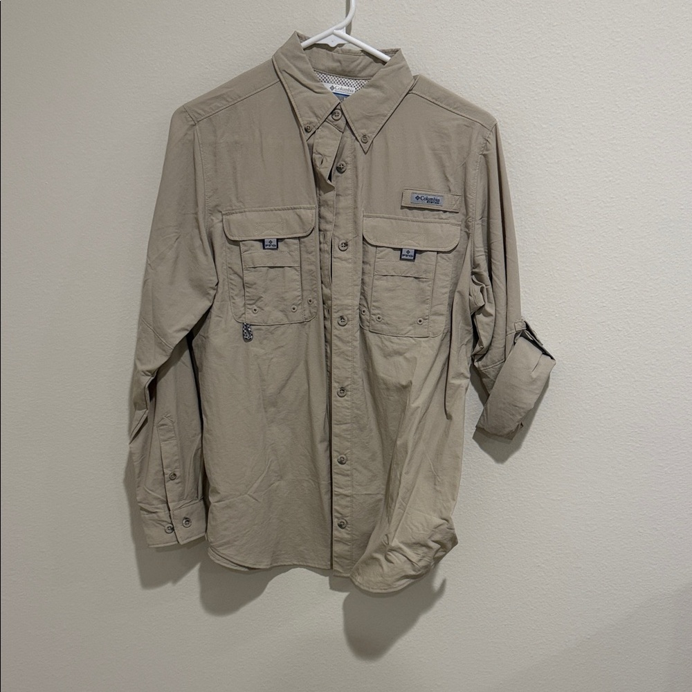 Columbia Khaki Mesh-Lined Shirt